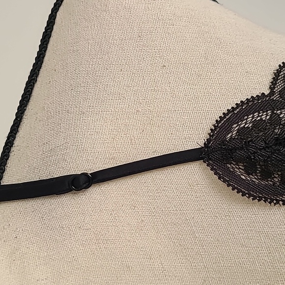 Victoria's Secret black lace sheer baby doll nighty from early 2000's - Picture 10 of 11